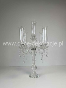 świecznik szklany 80cm