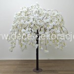 Drzewko sztuczne 150 cm białe  płacząca wiśnia