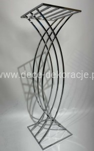 ŚWIECZNIK 80cm srebrny