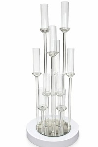 świecznik szklany 10ram 120cm