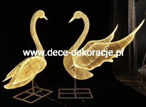 Zestaw 2 dekoracyjnych łabędzi LED
