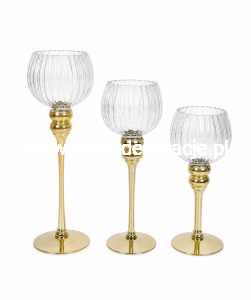 Komplet kielichów szklanych