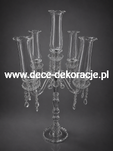 świecznik szklany 100cm