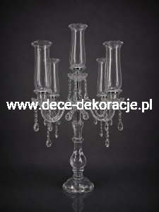 świecznik szklany 80cm