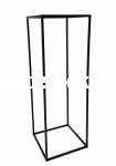 Metalowy Świecznik Geometryczny Ślubny 80 cm Czarny
