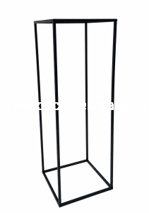Metalowy Świecznik Geometryczny Ślubny 80 cm Czarny